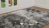 Dubai Shaggy Silver Area Rug Carpet