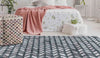 Luxury Geometric Contemporary Handmade Leather Tufted Rio Gamma Grey