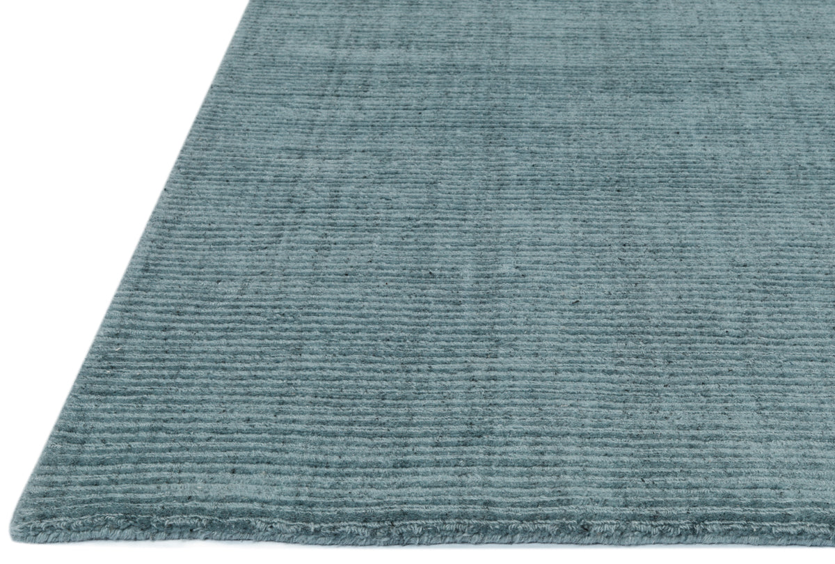 Textured Loom Knot Pinstripe Indoor/Outdoor Azure Rug